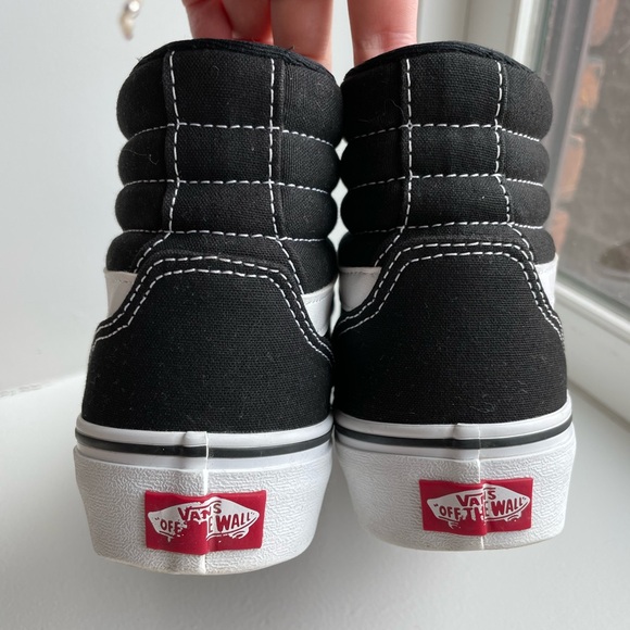 Sk8-Hi Platform 2.0 Black Canvas High Top Vans - Picture 5 of 8